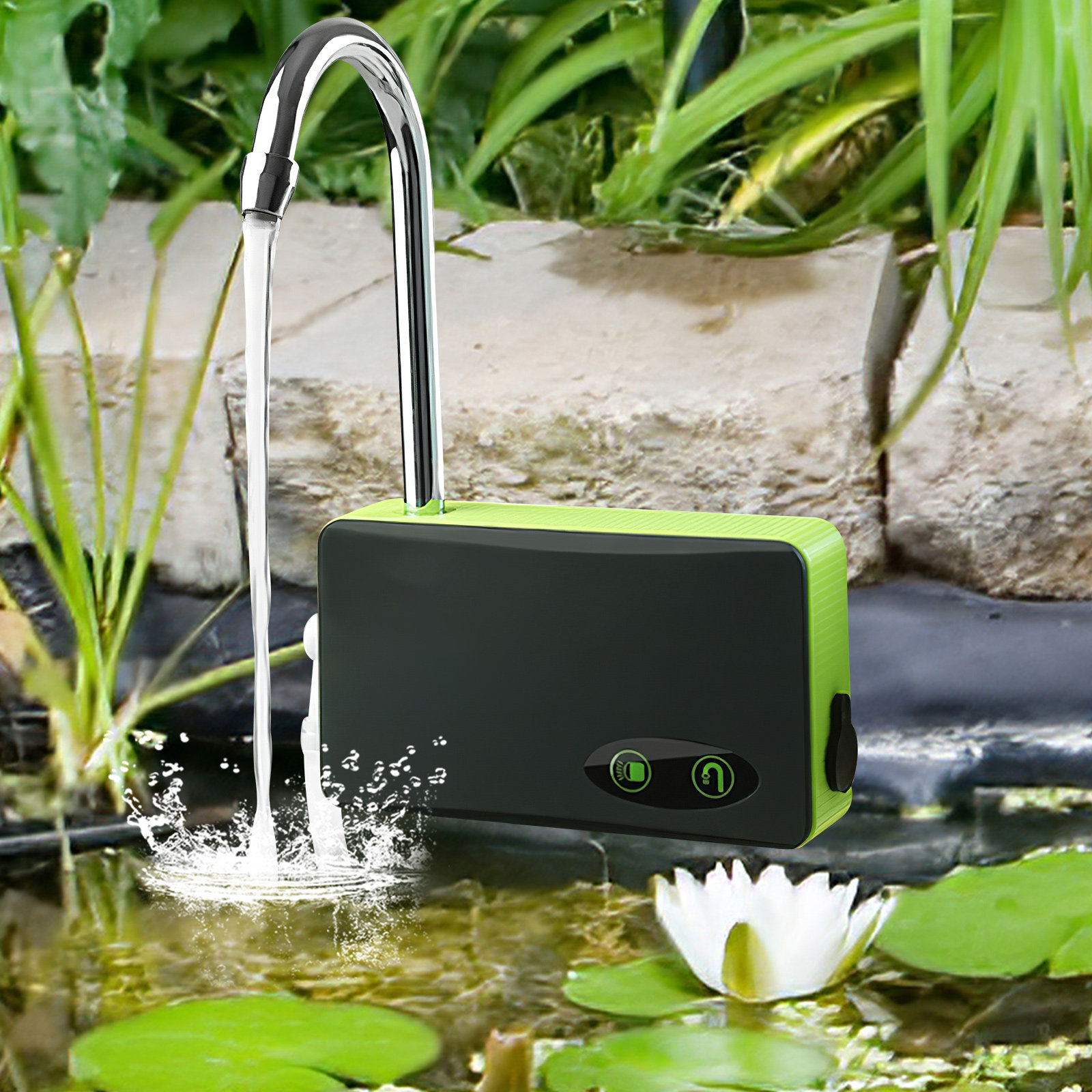 Gardening Tools Green - مضخة أكسجين محمولة ثلاثية الوظائف لتهوية