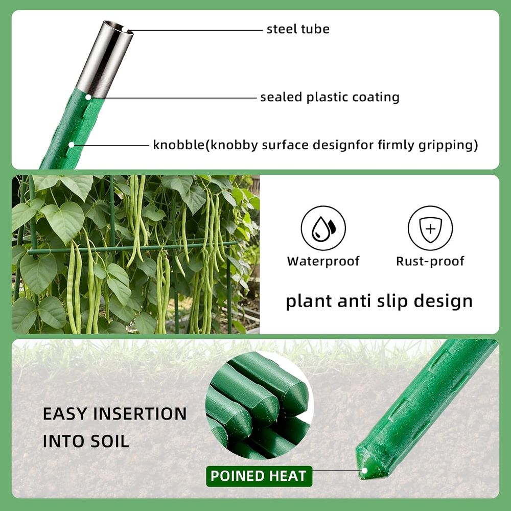 50 قطعة من دعامات نباتات الطما - مراجعة Plant Support Stake وسعره