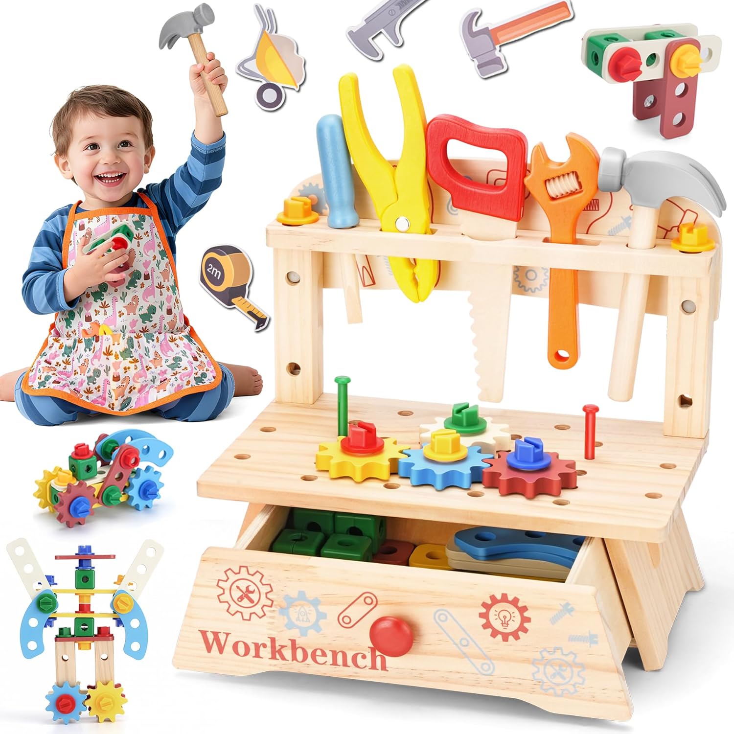 مقعد أدوات خشبية للأطفال، لعبة - مراجعة Gardening Tools For Kids وسعره