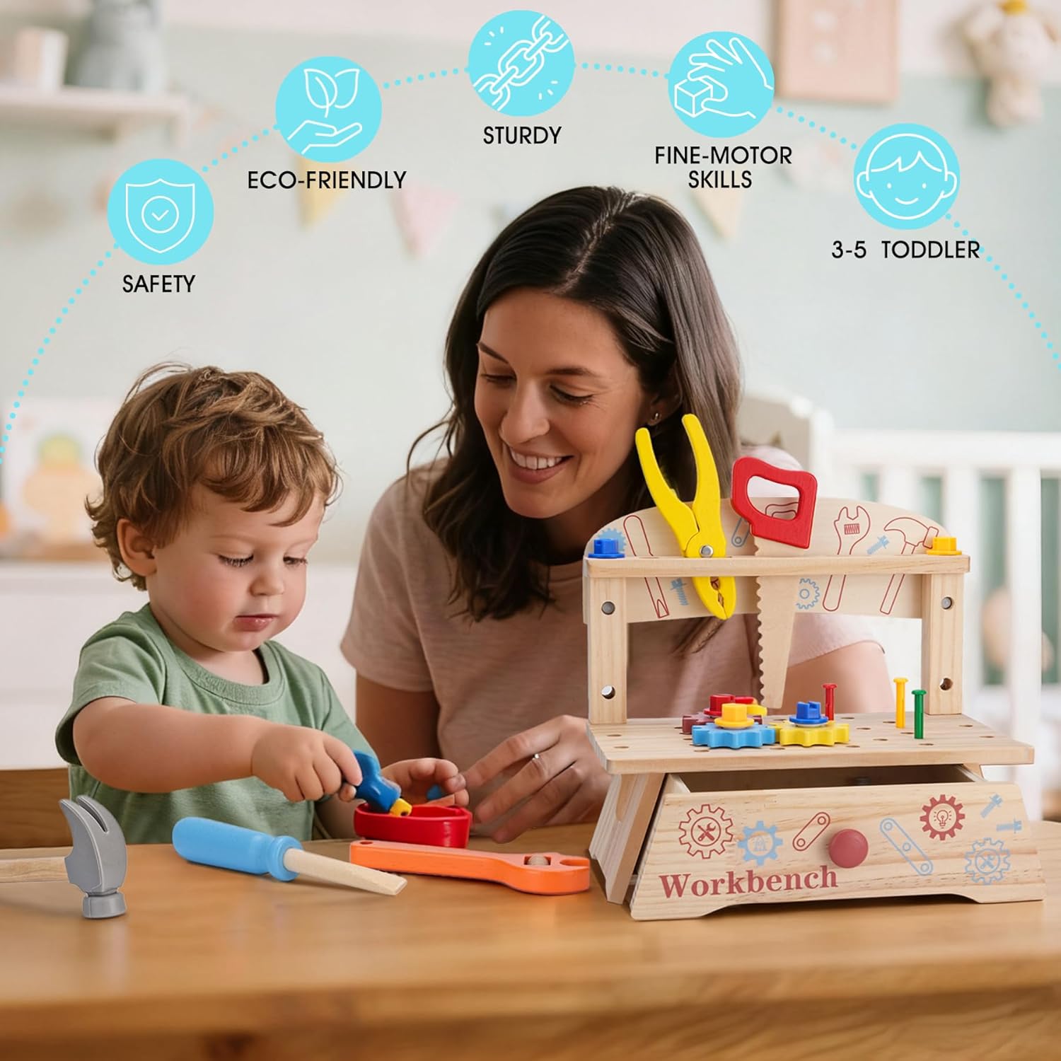 مقعد أدوات خشبية للأطفال، لعبة - مراجعة Gardening Tools For Kids وسعره