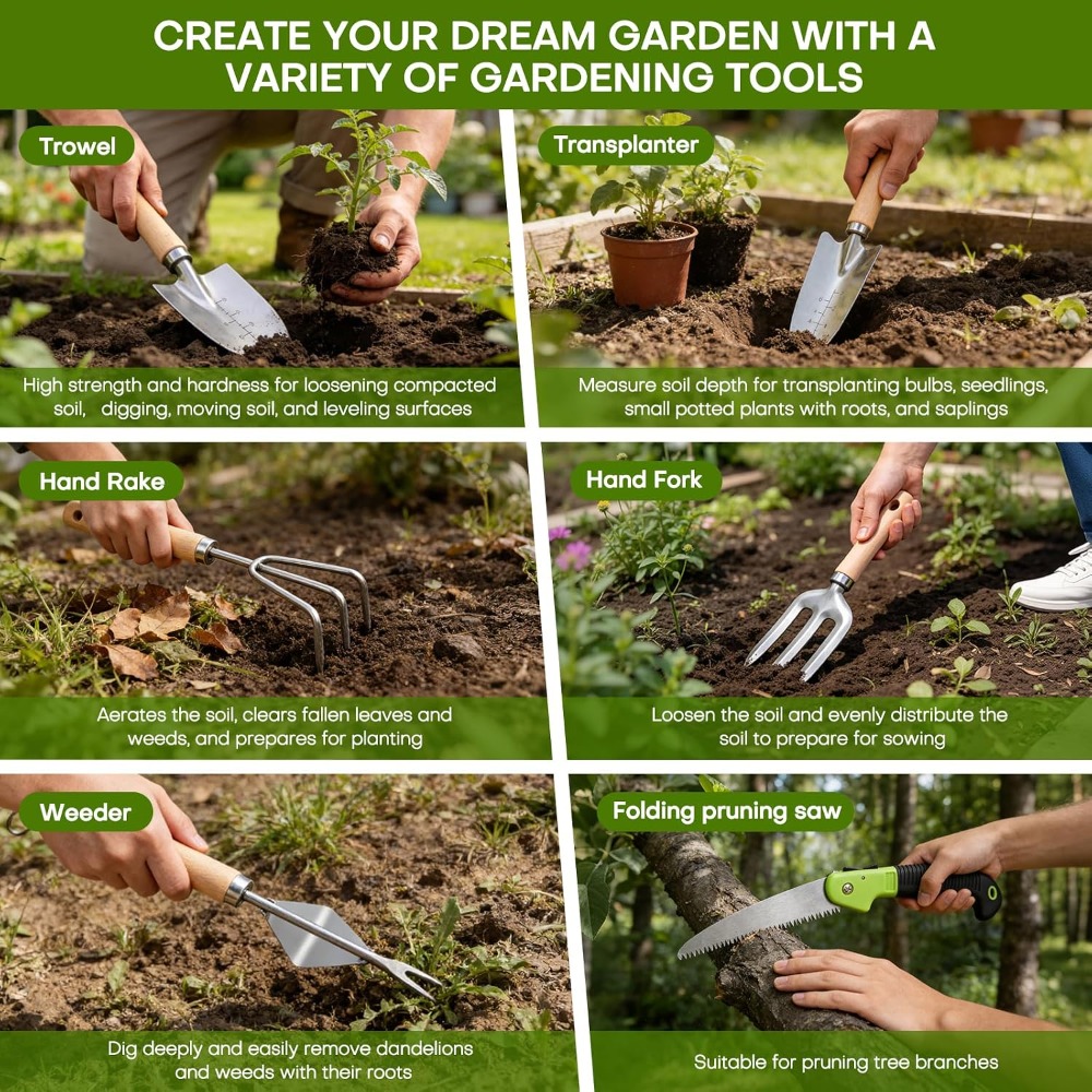 مجموعة أدوات الحدائق الكاملة ا - مراجعة Gardening Tools Knife وسعره