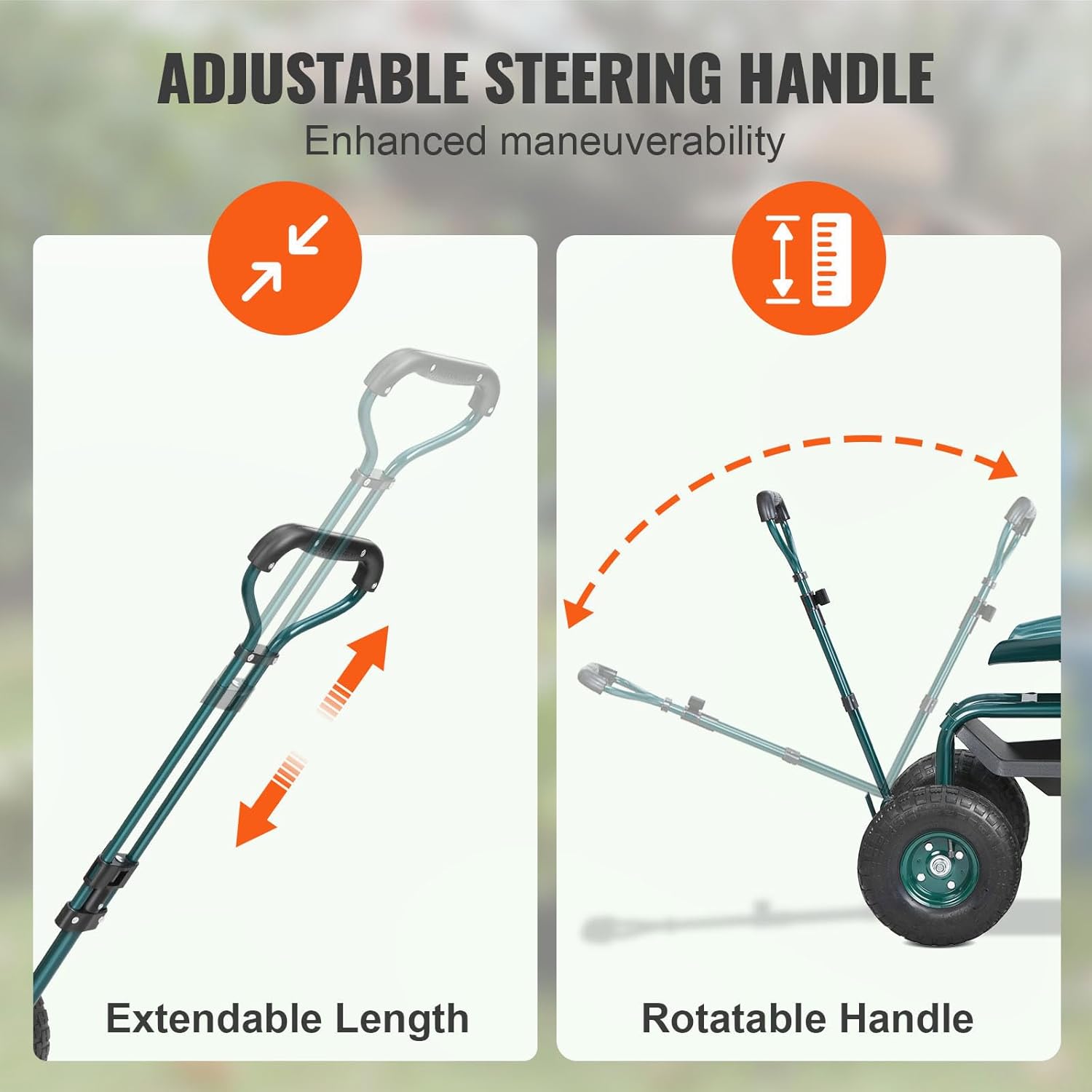 عربة حديقة متحركة مع مقعد عمل  - مراجعة Gardening Tools Green وسعره